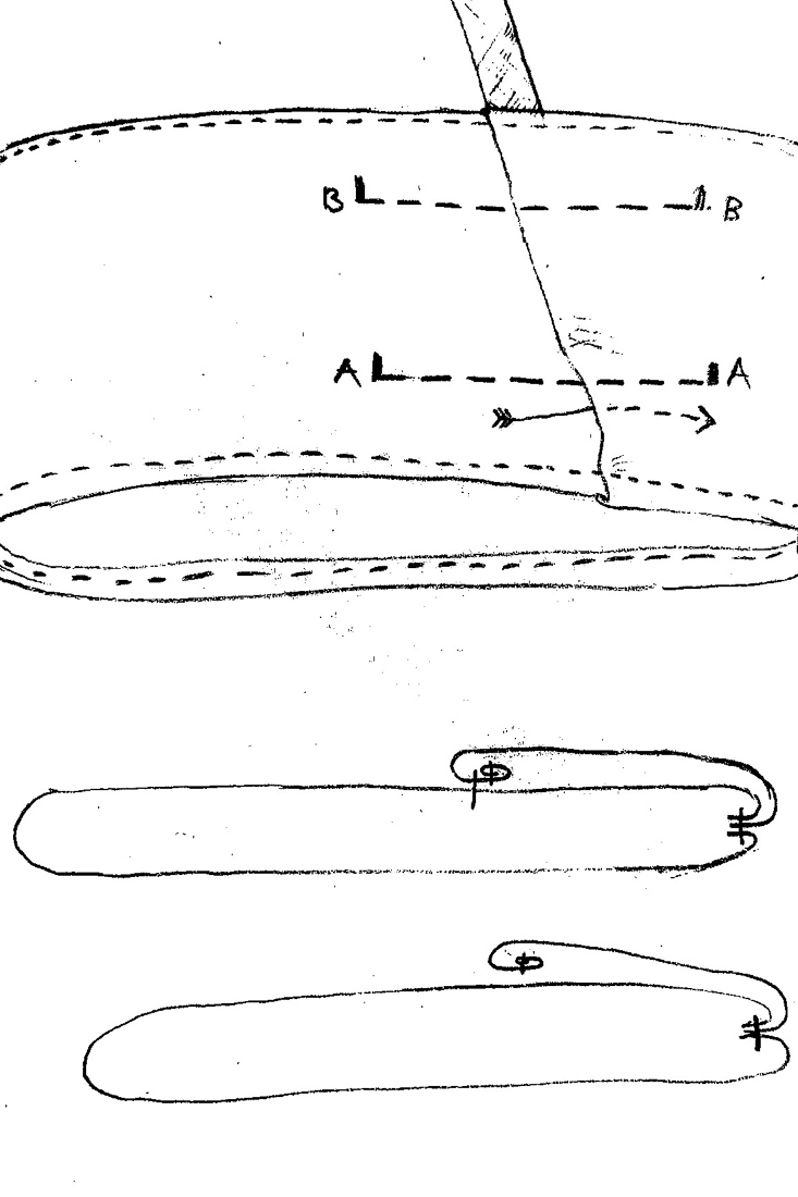 Lesovik LAB Project – Sketch of the LARVA oversized stuff sack for carrying your complete hammock camping setup.